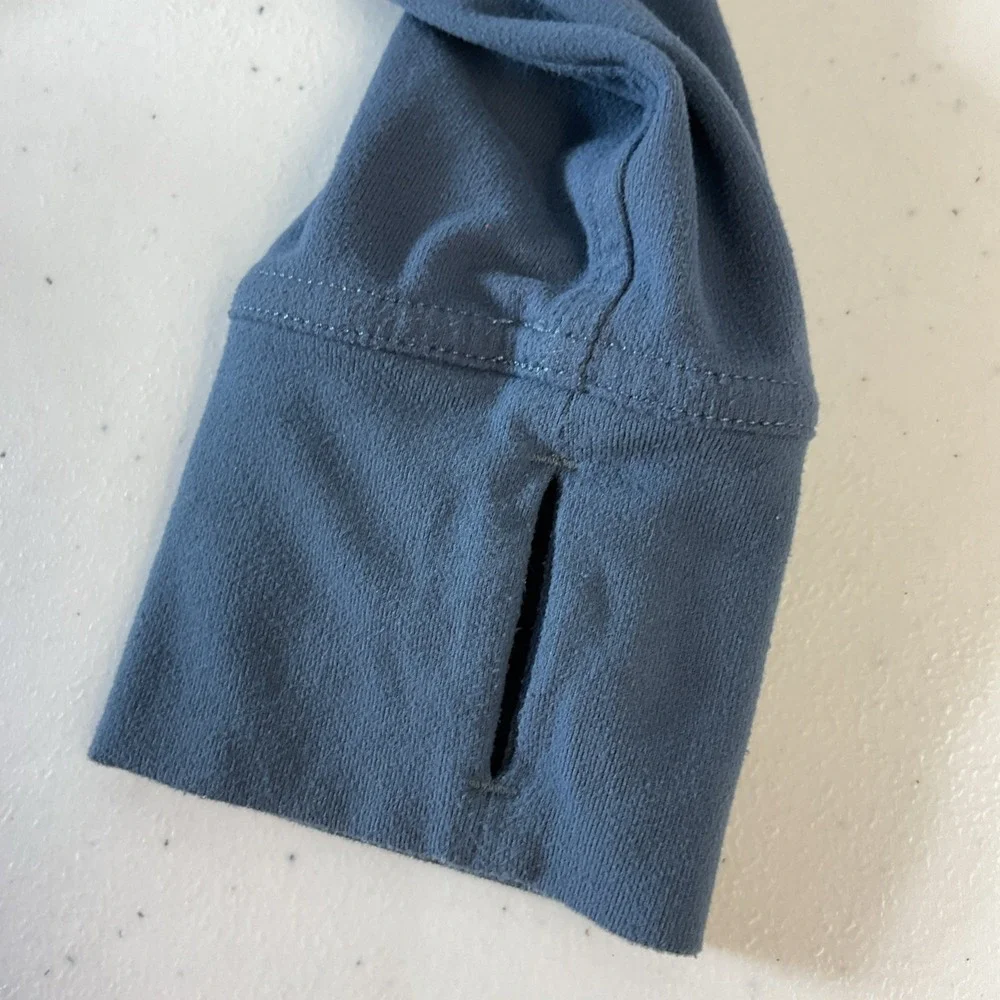 Lululemon Its Rulu Run‎ Long Sleeve Hoodie Women's Size 10 Stretch Blue Athletic